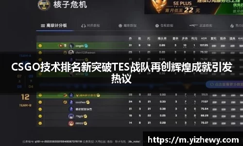 CSGO技术排名新突破TES战队再创辉煌成就引发热议